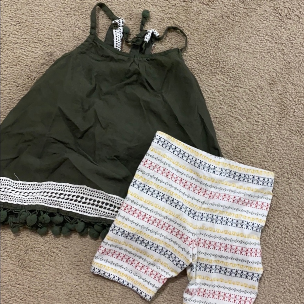 Stylish Dress and Short 18m Girl Outfit